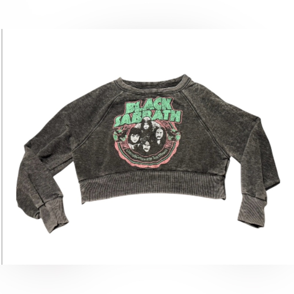 Recycled Karma Black Sabbath Graphic Sweatshirt Vintage Rock Band Pullover